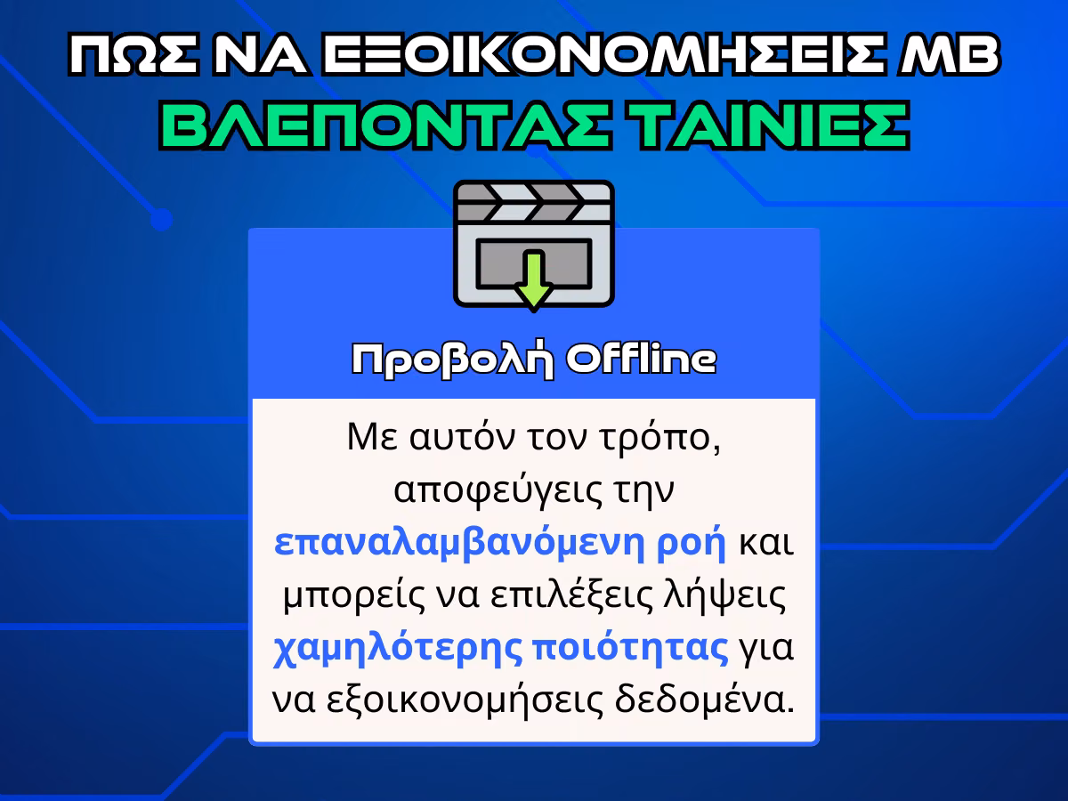 εξοικονομηση mb σε ταινιες online - offline