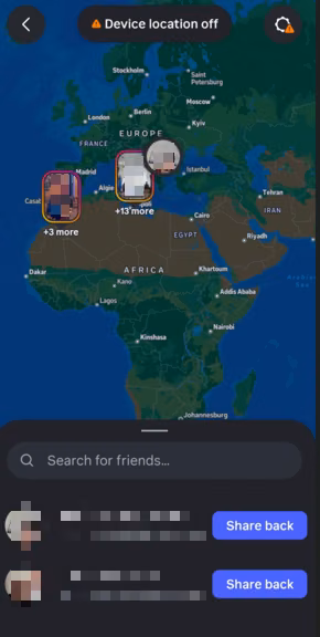 τοποθεσια καποιου αλλου στο instagram - screenshot