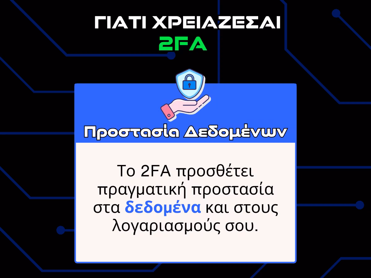γιατι χρειαζεσαι 2fa - προστασια δεδομενων infographic