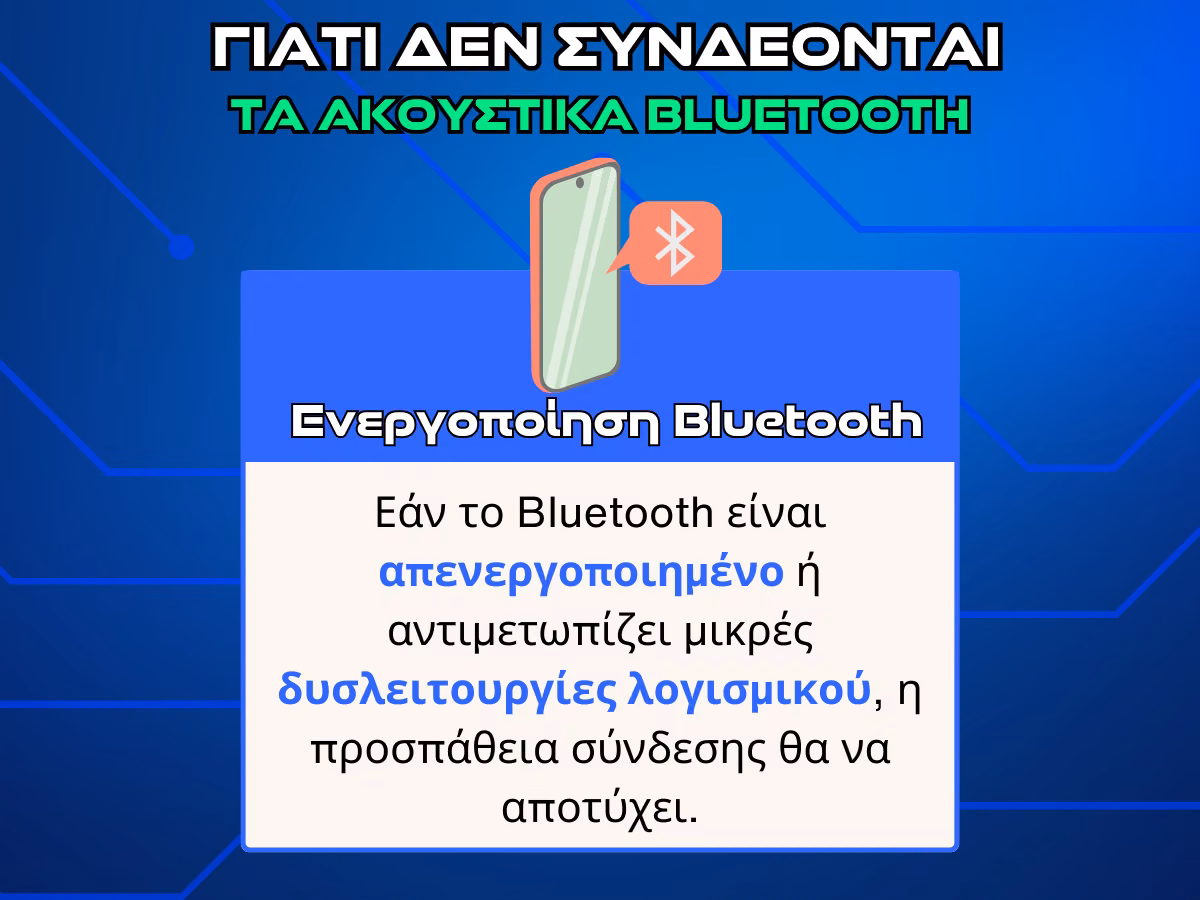ακουστικα bluetooth - ενεργοποιηση bluetooth infographic