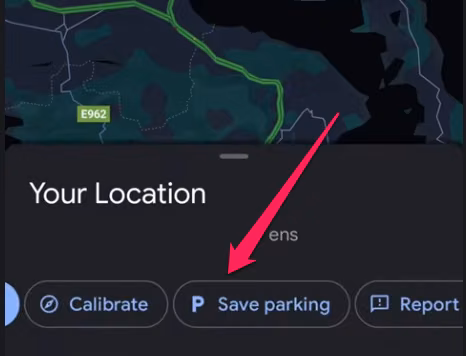 google maps save parking screenshot