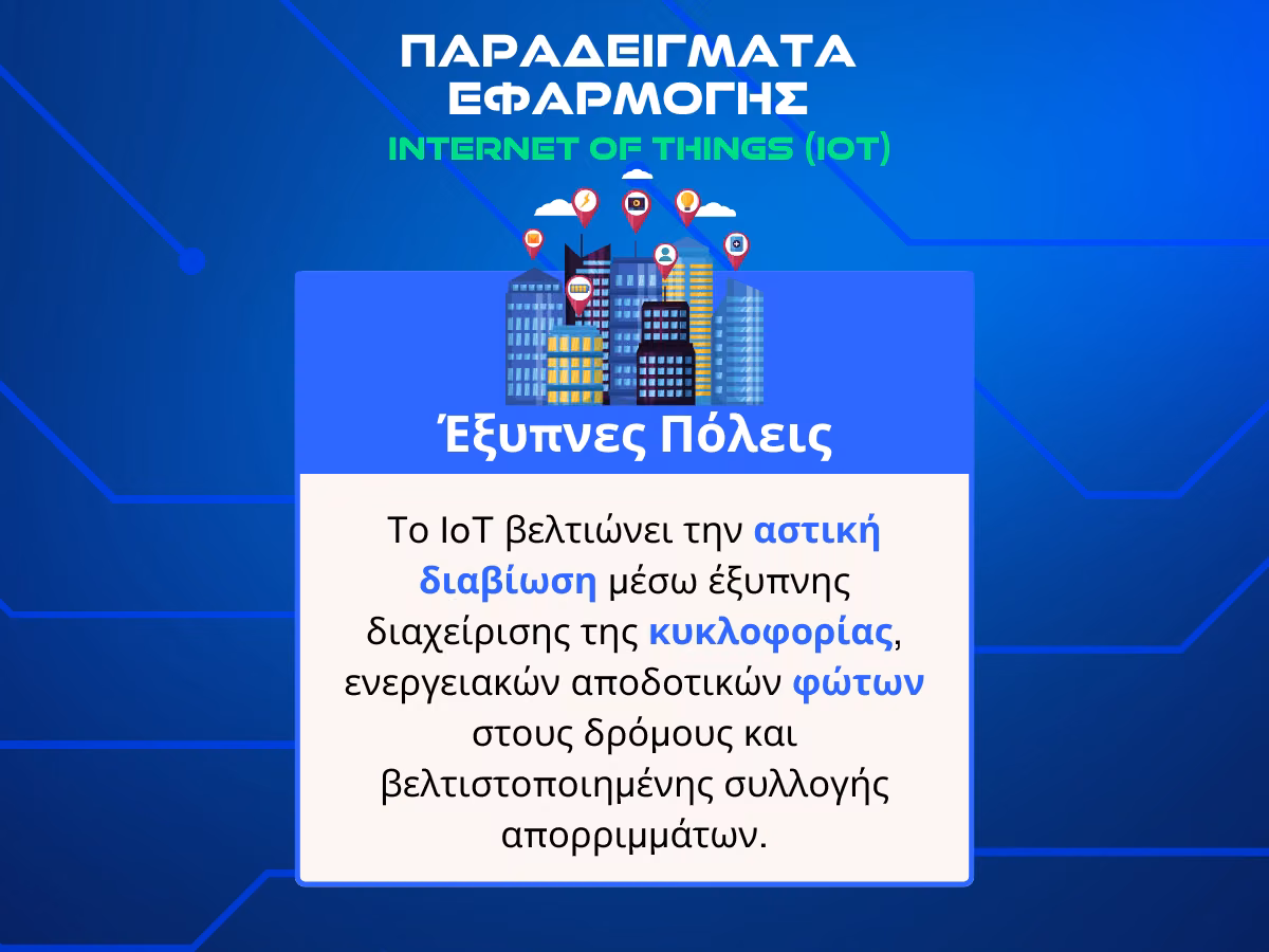διαδικτυο των πραγματων - smart city infographic