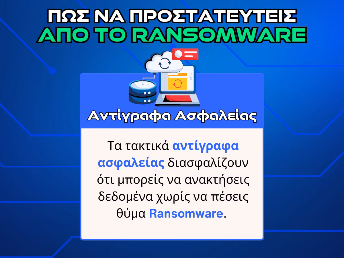 προστασια απο ransomware - backup - infographic