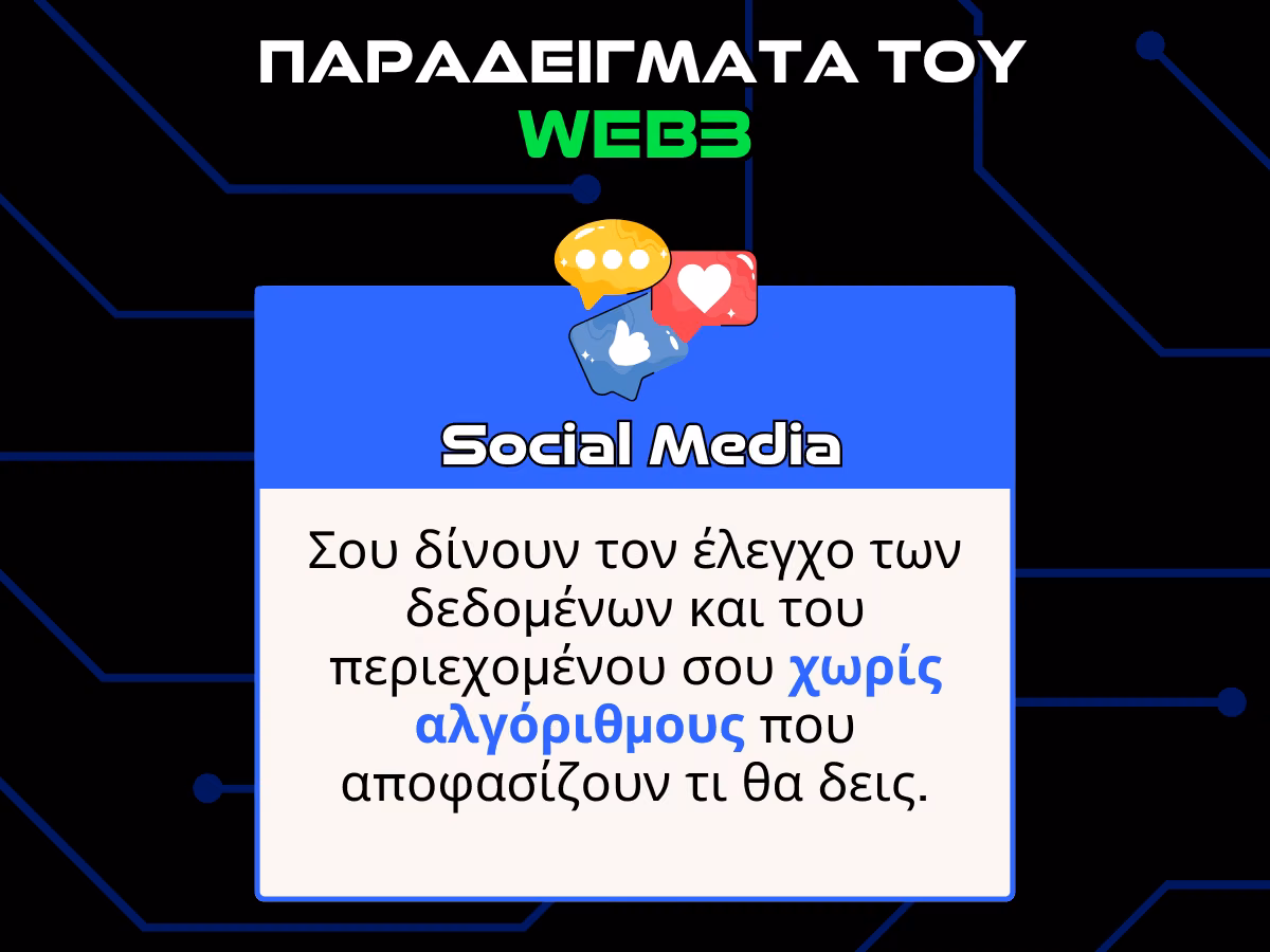 web3 παραδειγματα - social media infographic