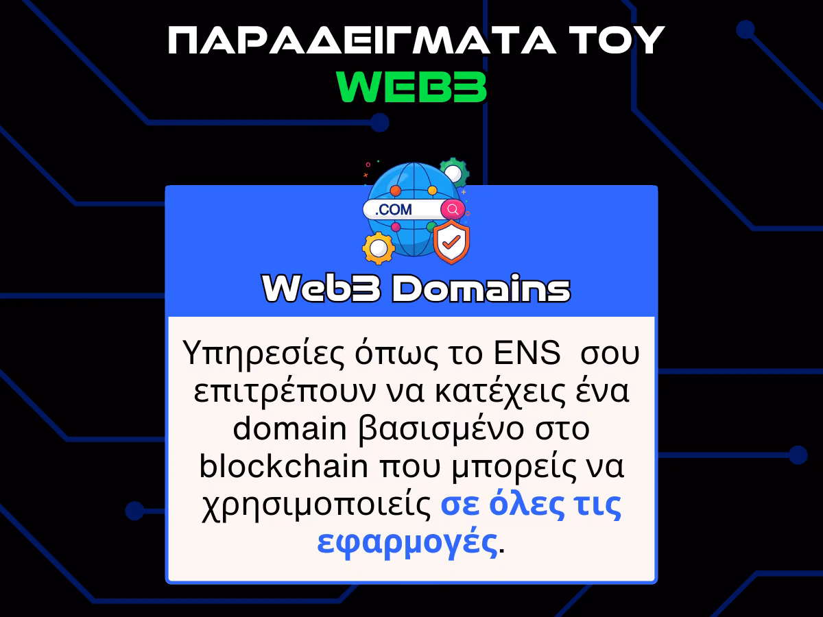 web3 παραδειγματα - web3 domains infographic